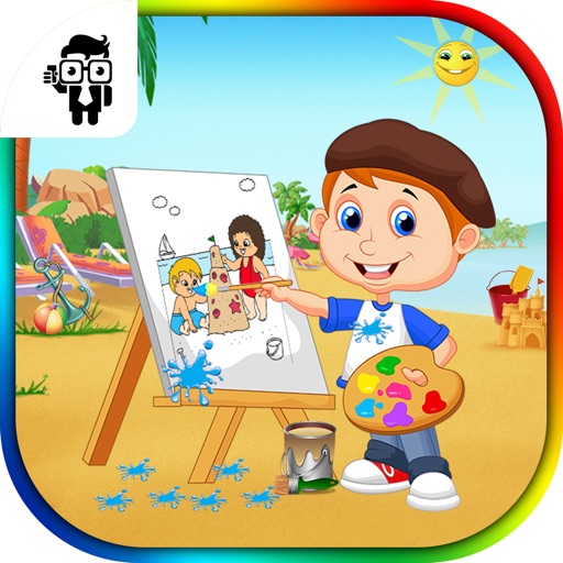 Summer Vacation Kids Coloring Book icon