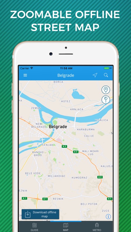 Belgrade Travel Guide with Offline Street Map