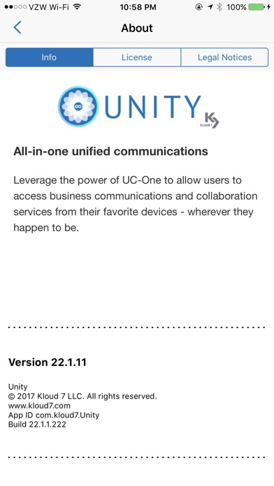 Unity Communicator screenshot 2
