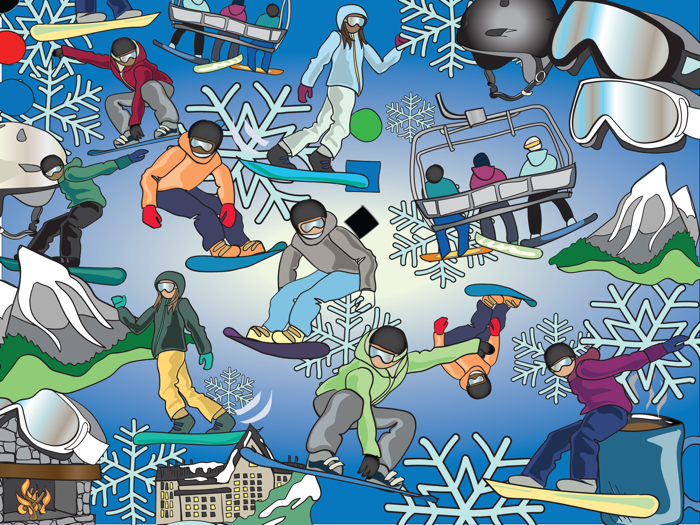 Snowboarding Sport Stickers