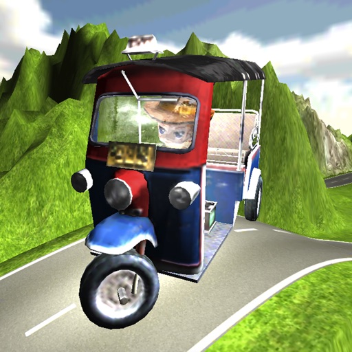 Tuk Tuk Racing On The Road Icon