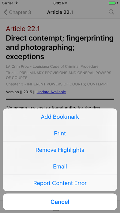 How to cancel & delete Louisiana Code of Criminal Procedure (LawStack) from iphone & ipad 3