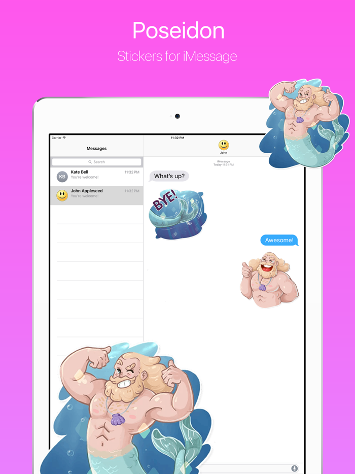 Poseidon Lord of the Sea Stickers