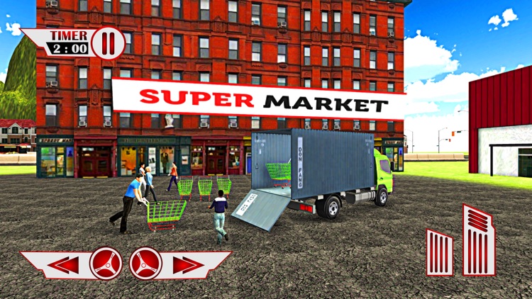 Supermarket Cart Transport & Cargo Delivery Truck screenshot-3