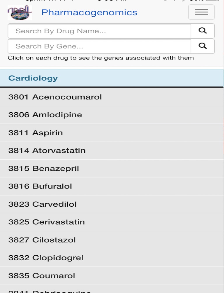 Pharmacogenomics screenshot 2