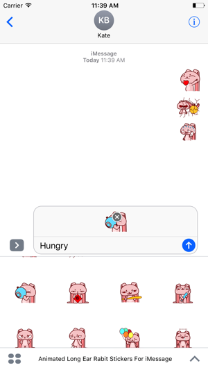 Animated Long Ear Stickers For iMessage(圖3)-速報App