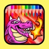 Kids Colouring Book Drawing Dragon Game