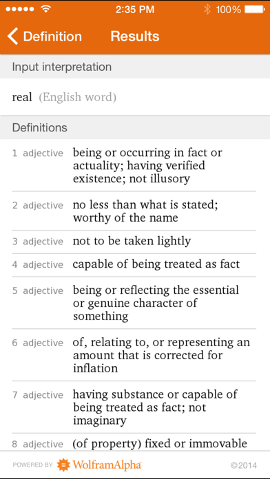 Wolfram Words Reference App Screenshot 3