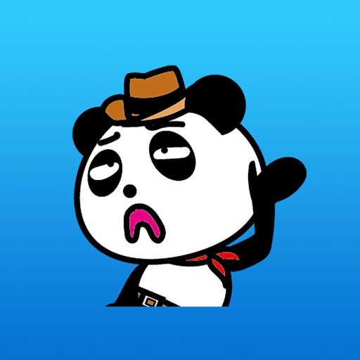 Simba the cowboy panda stickers 3