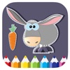 Donkeys Coloring Book For Kids And Preschool