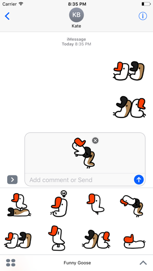 Funny Goose - Animated Stickers And Emot