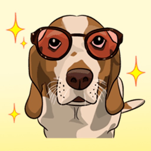 Dog with Text Stickers : New