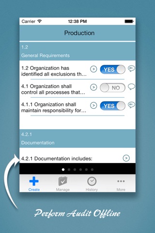 ISO 29001 audit screenshot 3