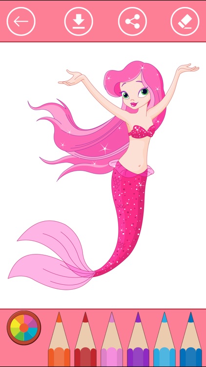 Mermaid Princess Coloring Book: Learn to color