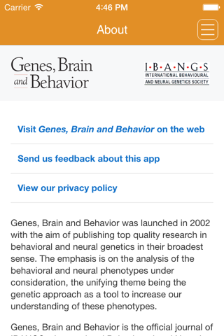Genes, Brain and Behavior screenshot 2