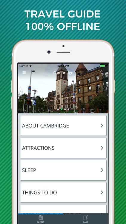 Cambridge Travel Guide with Offline Street Map