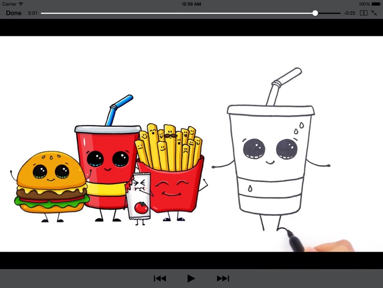 How to Draw Cute Foods for iPad by AnGia Le