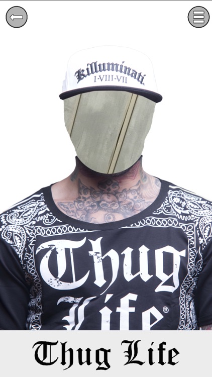 Thug Life photo editor gangster face hole