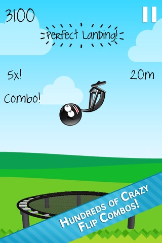 Stickman Trampoline PRO - Extreme Flip Action!のおすすめ画像1