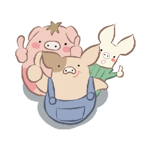 The three little pigs sticker icon