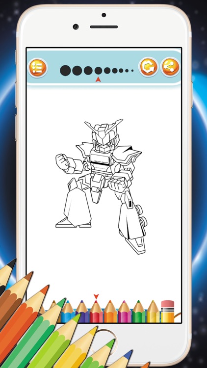 Robot Coloring Book Game For Kids screenshot-3