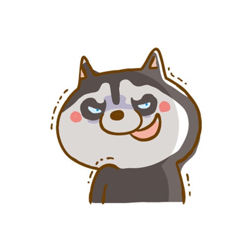 Scary Siberian Dog Stickers for iMessage iOS App