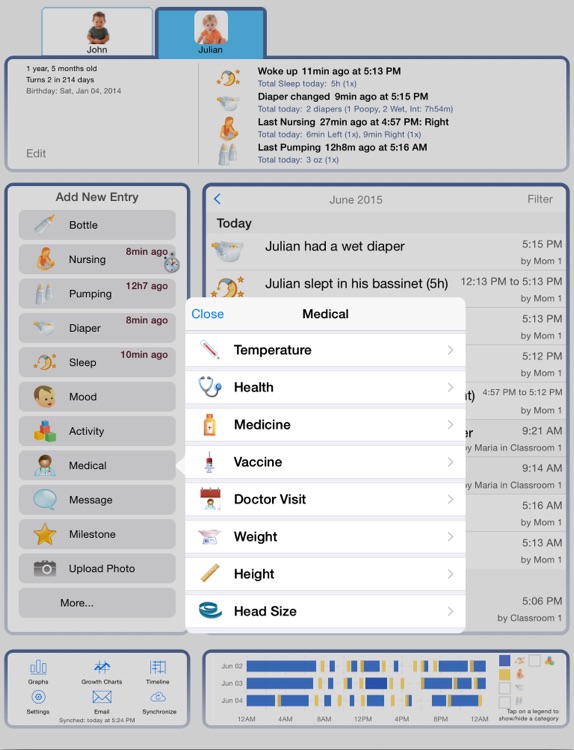 Baby Connect (Activity Log) for iPad screenshot-3