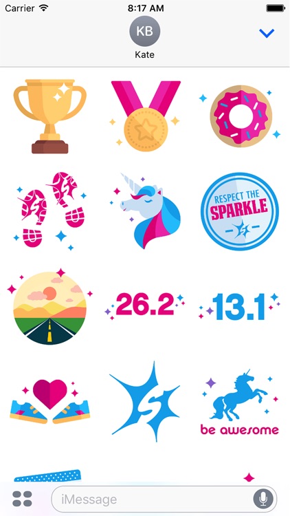 Sparkle Athletic Running Stickers