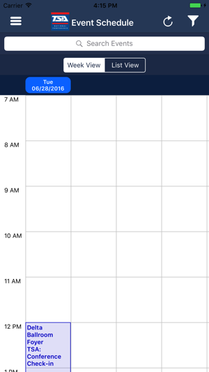 TSA Mobile Schedule