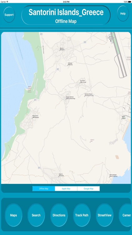 Santorini Islands Greece Offline City Maps