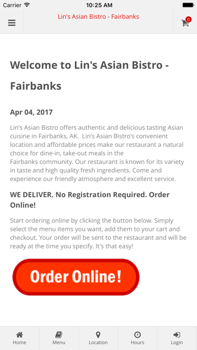 How to cancel & delete Lin's Asian Bistro Fairbanks from iphone & ipad 1