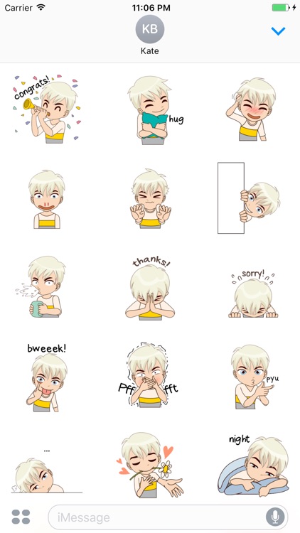 Addy The Cool Boy Animated Stickers