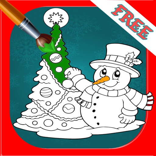 Christmas Coloring Book for Preschool - Santa , Rudolph and Frosty FREE iOS App