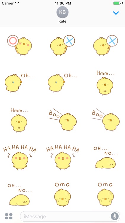 Mimi Little Baby Chicken English Sticker screenshot-3