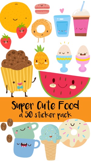 Super Cute Food Sticker Pack(圖1)-速報App