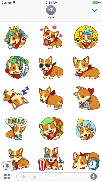 Murphy the Corgi - Cute dog stickers for iMessage