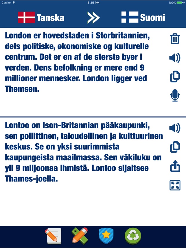 Tanska Suomi Kääntäjä ja sanakirja App Storessa