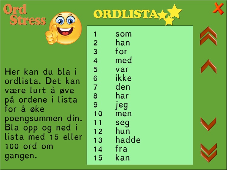 OrdStress Bokmål