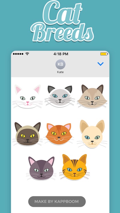 Cute Cat Face Emojis by Kappboom screenshot-4