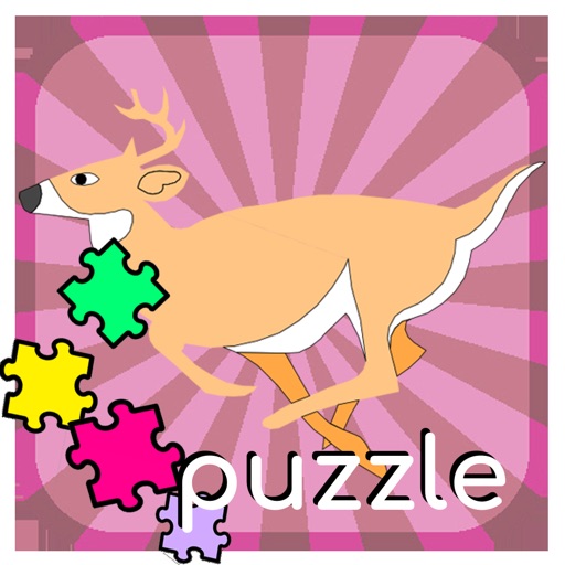 Animals Deer Hunter Puzzle games for kids free