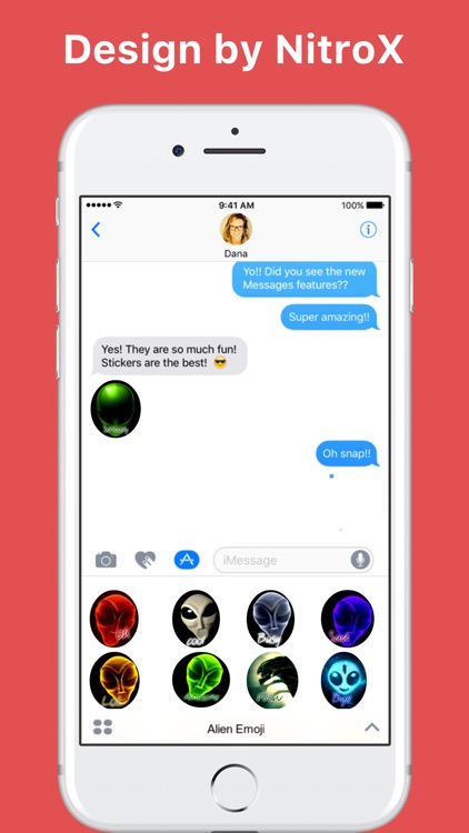 Alien Emoji stickers by NitroX for iMessage