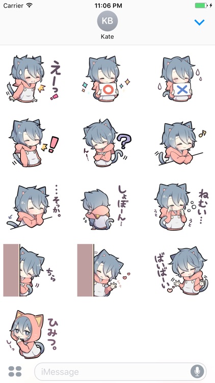 Kitt The Cutie Cat Girl Stickers