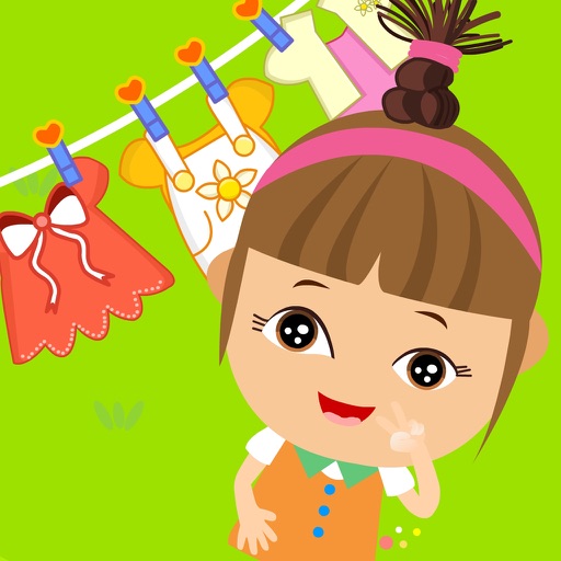 Amy Clothes Washing Dresses,Laundry games Icon