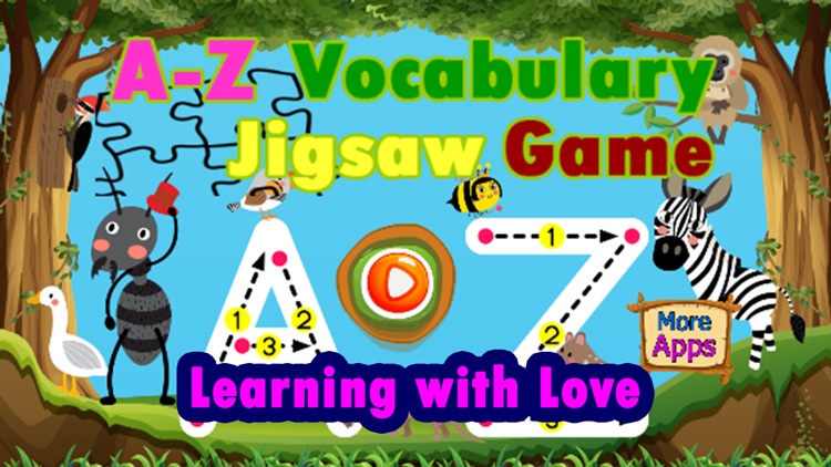 A to Z Vocabulary learning and Jigsaw game for kid