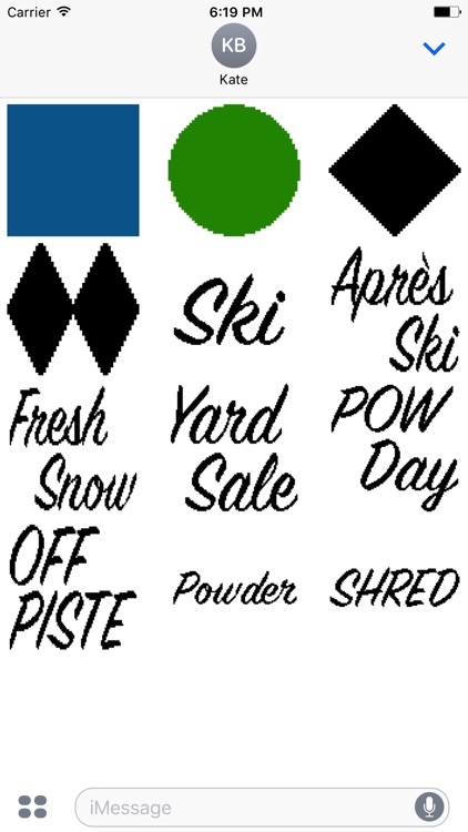 8-Bit Ski Stickers