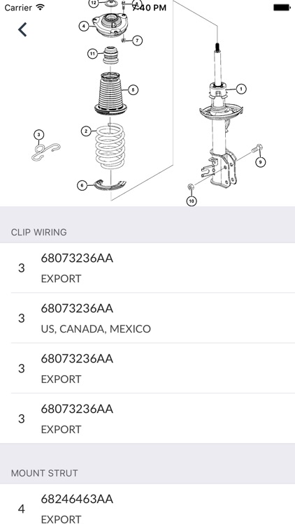 Car Parts for Chrysler - ETK Spare Parts Diagrams