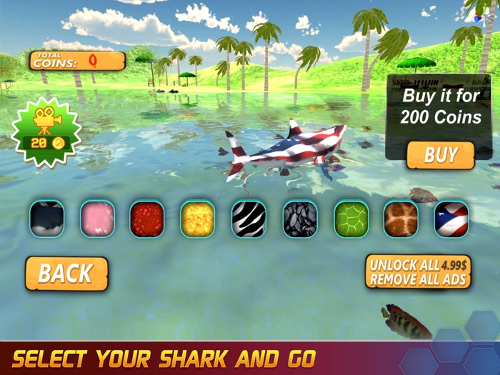 白 Tubarão Simulador Jogos  Azul Baleia Ataque