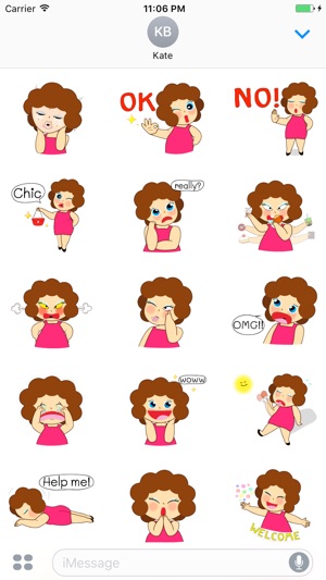 Elizabetta The Chubby Girl English Stickers(圖2)-速報App