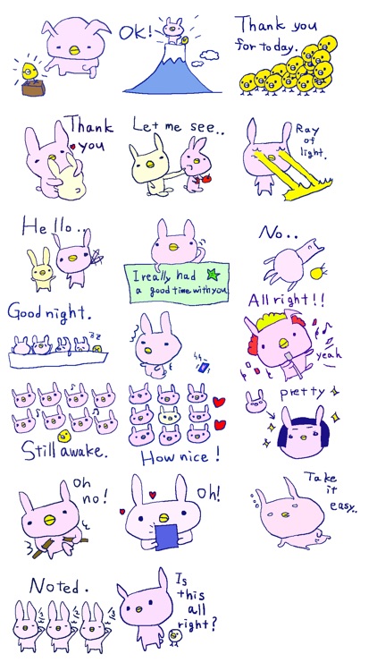 Cute Rabbit Stickers!!