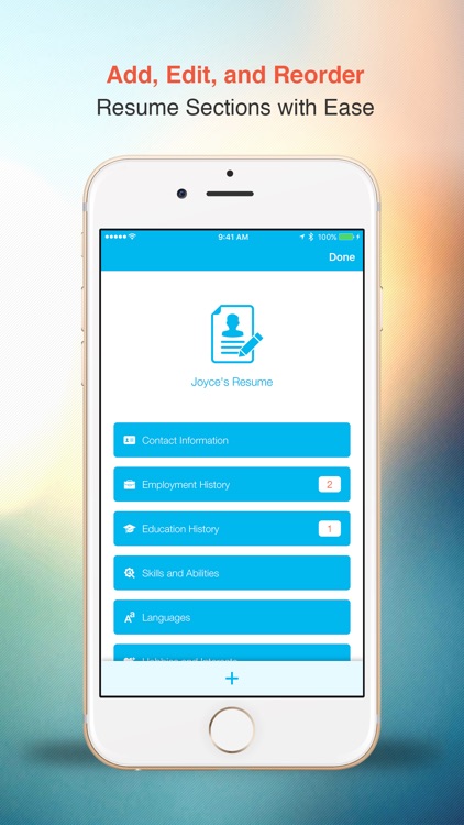 Resume: CV Builder & Designer For Your Job Search screenshot-4